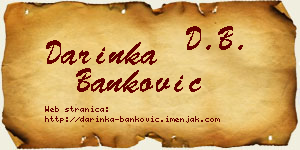Darinka Banković vizit kartica
